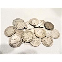 (20) Barber Quarters -90% Silver