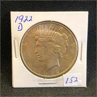 1922D Peace Dollar