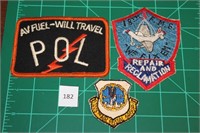 POL; 7025th Air Postal Group; 18th FMS (3 Patches)