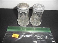 Vintage Clear Glass Salt and Pepper Shakers