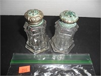 Victorian Clear Glass Salt and Pepper Shakers