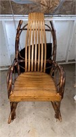 Bent hickory rocking chair