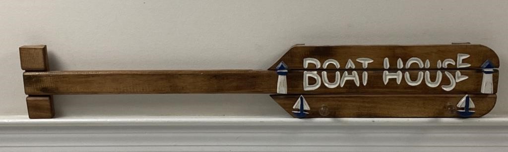 Oar Shape Boat House wall decor 38 3/4”