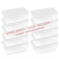 10ct. Homz 6 Qt Plastic Storage Containers