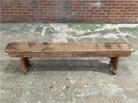 Early Timber Bench Seat - Length 1985mm