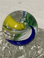 Lg Contemporary Glass Swirl Marble