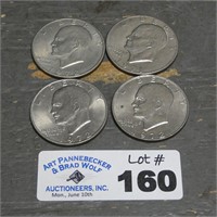 (4) Eisenhower Dollar Coins