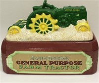 Ceramic John Deere Tractor Cookie Jar