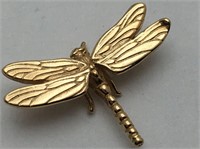 14k Gold Dragonfly Pendant