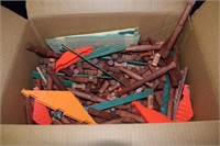 Box of vintage Lincoln Log Building Toys