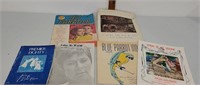 Lot of vintage misc music books and menus.