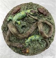12in Snake and Lizard Wall Platter by Jose Alves