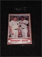 1962 Topps Mickey Mantle & Willie Mays Managers Dr