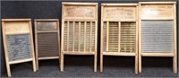 (4) Metal & (1) Glass Washboards