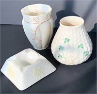 Lot of 3 Pieces of "Belleek Fine Porcelain