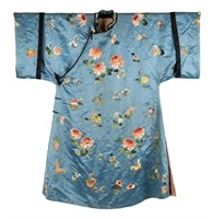 19th C. Chinese Silk Robe w/ Floral Pattern