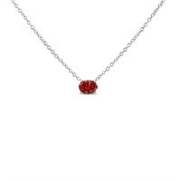 14K White Gold Pink Diamond Pendant Necklace