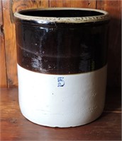 Antique 5 Gallon Salt Glazed Crock