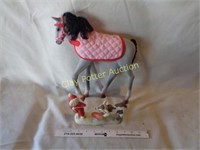 Horse Toy & Snow Bunnies Figurine