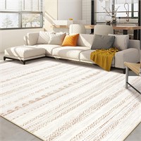 Area Rug: 5x7 Large Soft Cream/Brown