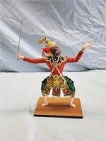 Really Cool Vtg Asian Fighting Figurine with Mask