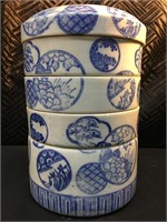 Blue and White China Stacking Bowls