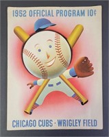 1952 Official Chicago Cubs Program- Wrigley Field