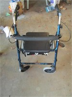 Foldable walker/chair