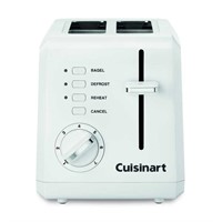 2-Slice Compact Wide Slot Toaster - White