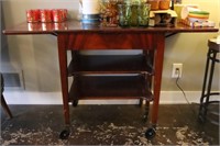 1940s Mahogany Bar Cart