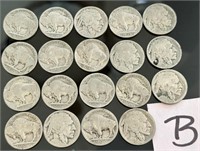 T - LOT OF COLLECTIBLE BUFFALO NICKELS (B6)