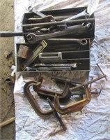 C-clamps, assorted wrenches, vise grips, etc.