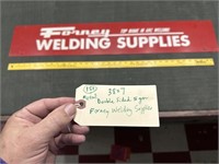 38x7 Double sided sign Forney Welding Supplies