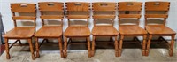 Lot of 6 Maple Wood Chairs