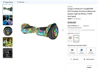 B3765  Swagtron EVO Hoverboard 7 MPH Max Speed