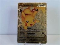 Pokemon Card Rare Gold Pikachu V