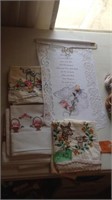 Embroidery pillowcases, Wall banner