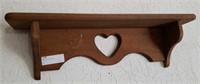 Wood Shelf W/ Heart Design