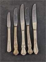 Sterling Silver Handled Vintage Assorted Knives