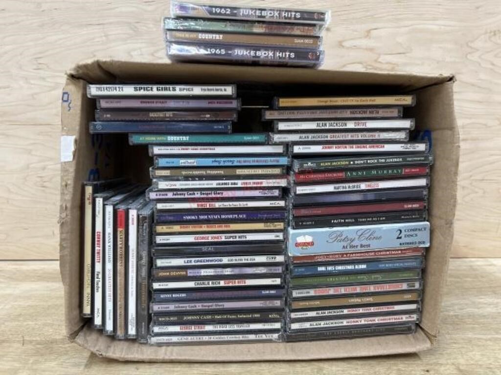 Box of music CD's  Country / Christmas and early
