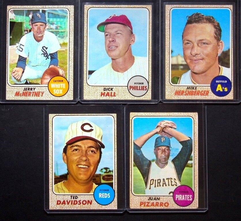 (9) 1968 Topps BB Cards