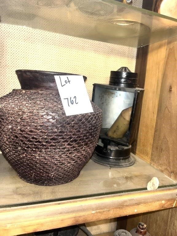 Antique Lantern and Pot
