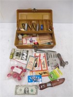 Vintage Old Pal Tackle Box Loaded w/ Fishing