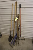 Hay Fork, Shovel, Rake, Hoes