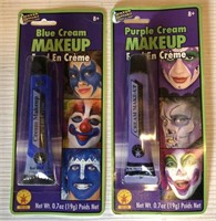 Blue and Purple Cream Makeup/ Face Paint