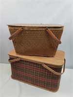 Two picnic baskets