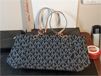 Genuine Michael Kors blue & white logo handbag