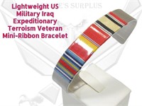Military Iraq War Veteran Ribbon Bracelet 1A1