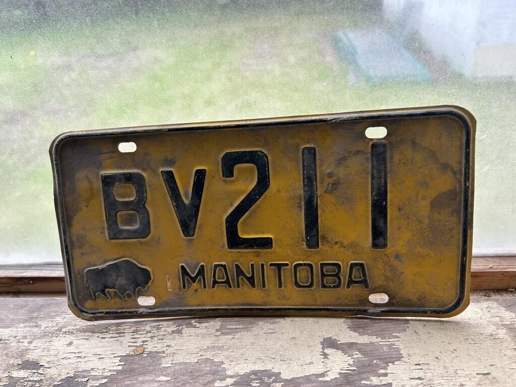 Vintage Manitoba License Plate