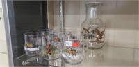 Wildlife Drink Set w/ Craft & (8) Glasses
